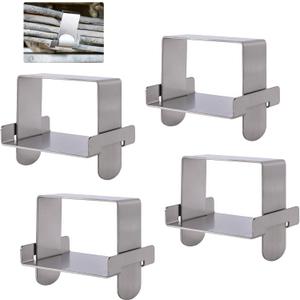 4 Pcs Stainless Steel 1-3/4 Wide Leaf Spring Clamp Kit, Leaf Spring Bend Repair Clip, Lock Leaf Spring Together for Vehicles Stabilizing Control.