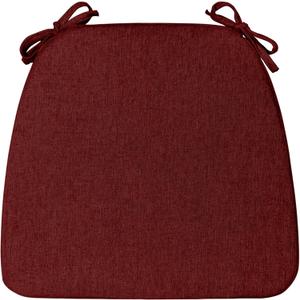 Seat Cushions for Kitchen Chairs Cushions Set of 1 Indoor Dining Room Chair Cushion Replace Office Dorm Home Farmhouse Decor Pad D Shaped Hard Foam Wood Furniture Stool Cushion 17"x16"x2" Burgundy