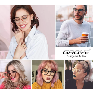 Gaoye Blue Light Blocking Glasses, Retro Round Eyewear Frame Anti Eyestrain Co