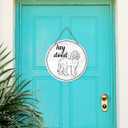 Welcome Decor Sign, Farmhouse Welcome Sign for Home Front Door Porch Patio, Sunflower Welcome Home Decor for Outside, Housewarming Hanging Decorations, Wooden Hanging Wall Decor, Hey Dood