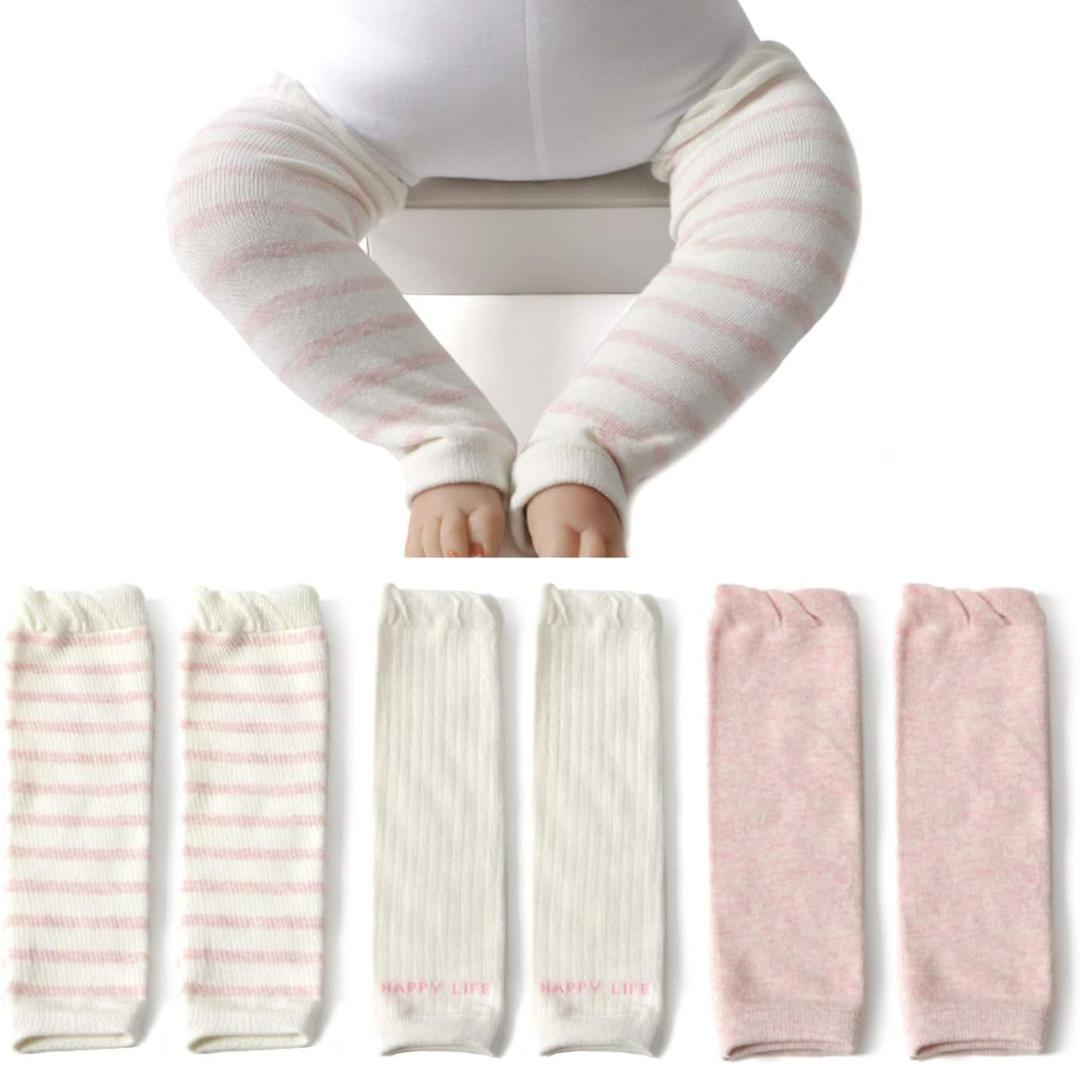 Elesa Miracle 3 Pairs Baby Toddler Leg Warmer (Pink)