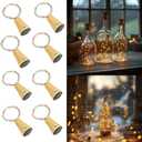 String Lights Indoor DIY Glass Bottle decro 6.5ft 20 LEDs, Solar Lights Accessories for Patio Outdoor Christmas Weeding Birthday décor Fairy Lights (Warm Yellow)