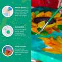 Norberg & Linden Acrylic Paint Set - Canvas and Acrylic Paint Sets for Adults, Teens, Kids - Includes 24 Vivid Colors, 3 Painting Canvas Panels, 6 Assorted Brushes & 1 Paint Knife (Multicolor)