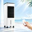 Portable Air Cooler, Evaporative Cooler with Water Tank, 3 Speeds, 120° Oscillation, Quiet Cooling Unit with Wheels for Bedroom Office Home