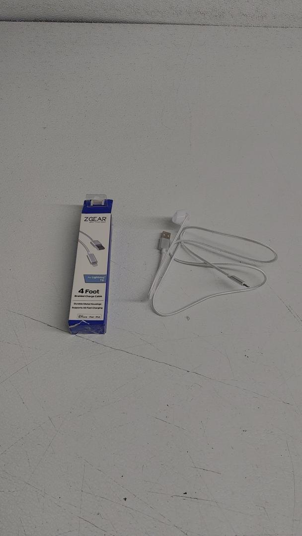 ZGear 4- Braided Charge Cable, White