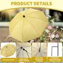 4 Pack Plant Umbrellas for Outdoor Plants 25" Larger Garden Umbrella Sun Shade with Adjustable Angle 40" Higher Sun Protection Cover Shade for Plants, Potted Flower,Garden Bed