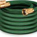 NON-EXPANDABLE Garden Hose 25 ft, Heavy Duty Flexible Water Hose, Kink Resistant Lightweight Hybrid Hose with Durable Fabric Skin, Leakproof Hose Male to Female Fittings