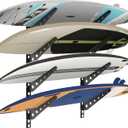 Neorexon Adjustable Surfboard Rack, Metal Wall Mount for 4 Boards