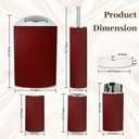 Bathroom Accessory Set 6 Piece Burgundy Acrylic Watercolor Marble Shiny Toothbrush Holder, Toothbrush Cup, Soap Dispenser, Soap Dish, Toilet Brush Holder, Trash can, xoniKYxlaPeIs-6j