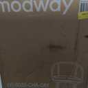 Modway Harbor Outdoor Patio Aluminum and Woven Rope Dining Armchair in Charcoal Gray