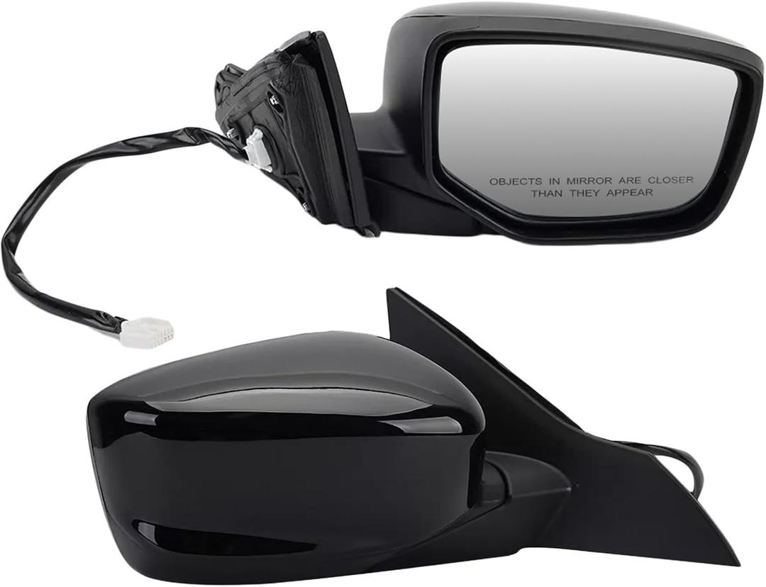 Passenger Side Mirror Compatible with 2013 2014 2015 2016 2017 Honda Accord Sedan EX,EX-L,Sport,LX,SE/Coupe Mirrors With Power Glass Replaces 76208T2FA11 HO1321272 (3Pins) Black
