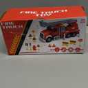 SpringFlower Toy for 3 4 5 6 Years Old Boy, Large Fire Truck Toy with Lights & Sounds, Ladder Fire Truck with Shooting Water for Toddlers and Kids, Gifts for Boys & Girls