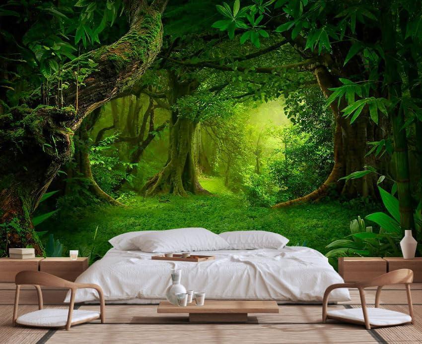Ancient Large Trees Forest Wallpaper, Large Background Wall Mural, Decorating Bedroom, Living Room, Bath Room(Non-self-Adhesive) (127" x 77", 123)