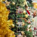 Amosfun Santa Claus Climbing on Rope Ladder Christmas Tree Ornaments Hanging Pendant Plush Swedish Gnome Figurine Ornaments for Christmas Tree Door Wall Decoration