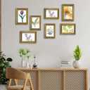 BESCRCL 5x7 Picture Frame Gold with Real Glass, Ornate Vintage 5 x 7 Photo Frames for Wall and Tabletop Display, Set of 4