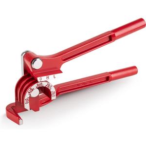 3 In 1 Tubing Bender, 0-180 Degrees Tube Bender Manual Pipe Bender Tool for 1/4 5/16 3/8 Inch Copper Aluminum Brass and Thin Steel Pipes(Red)