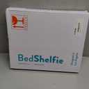 BedShelfie Bedside Shelf for Bunk Bed & Top Bunk, College Dorm Room & Loft Nightstand, Floating Bed Side Table Tray Storage - Natural Wood Slide