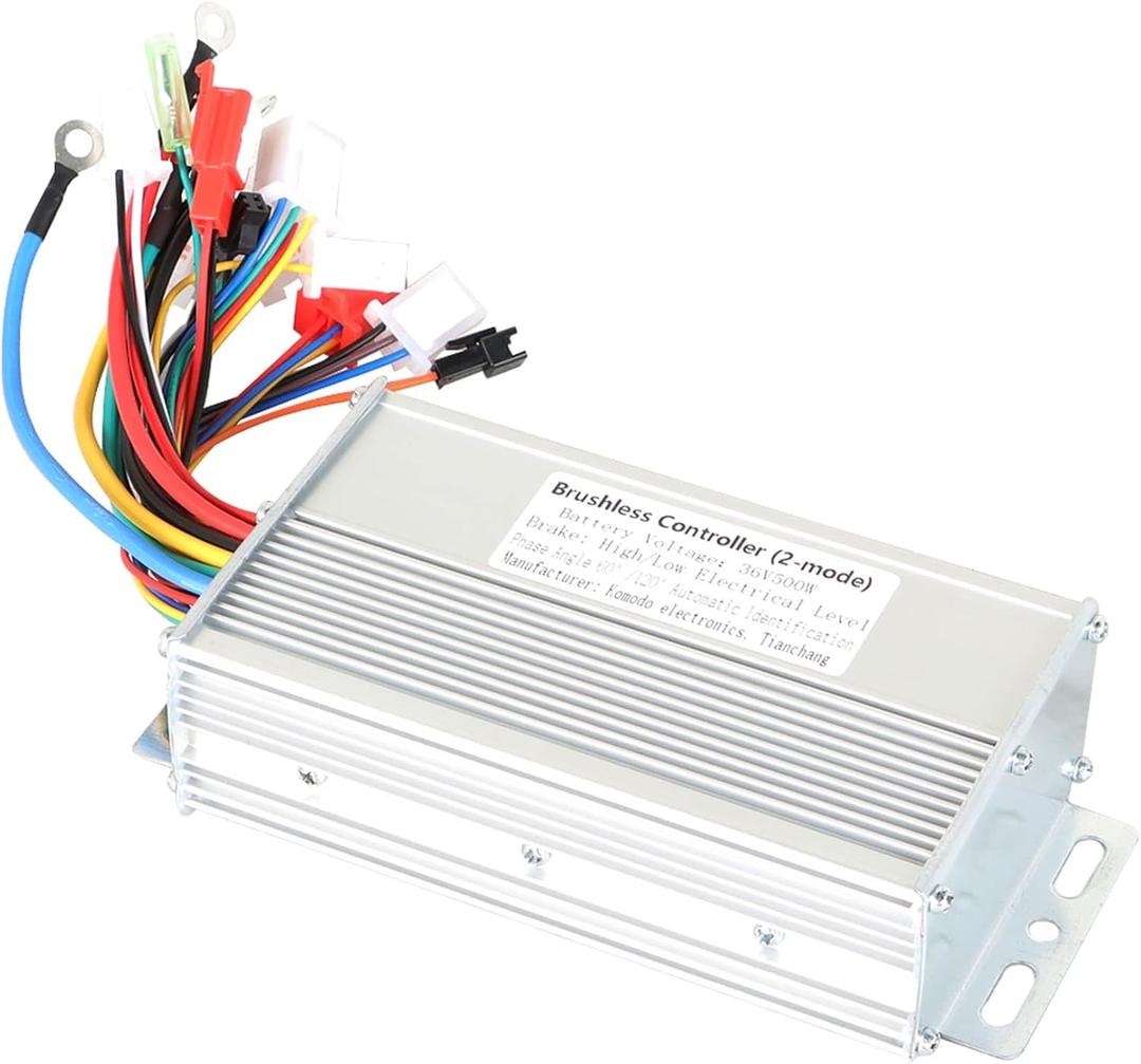 Silscvtt Brushless Motor Speed Controller 36V 500W Scooter Square Wave Controller DC Replacement for E-Bike Scooter Motor Controller