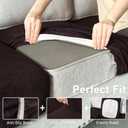 Leather Look Couch Cushion Covers Sofa Seat Slipcovers Sets Couches Furniture Protector for Sectional Armchair Loveseat Pets Kids Stretch Spandex Fabric (1 Cushion XL Sofa, Chocolate)