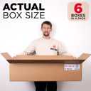 Extra Large Moving Boxes 37"L x 13"W x 9"H (Pack of 6) - USA-Made Cardboard Packing Boxes for Moving, Shipping, or Storage - USPS, UPS, FedEx Approved - Professional Packing Supplies