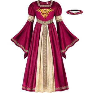 ReliBeauty Medieval Princess Costume for Girls, Size 150