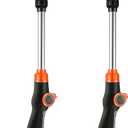 Saillong 2 Pack Garden Hose Wand, Adjustable Watering Wand with Textured Handle, 8 Spray Patterns Hose Sprayer for High Plants, Lawn, Car Washing and Irrigation, 18.5 inches