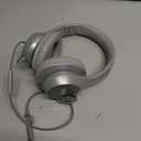 Wired Headphones, Premium Over-Ear Headset with Hi-Fi Stereo Sound, Noise-Isolating Ear Cushions, Lightweight Comfortable Design, Tangle-Free Cable, Ideal for Work & Daily Commute (Silver)