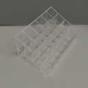 MOSIKER Lipstick Organizer, Small Clear Plastic Compact Lip Gloss Chapstick Perfume Sample Mascara Holder with 24 Slots