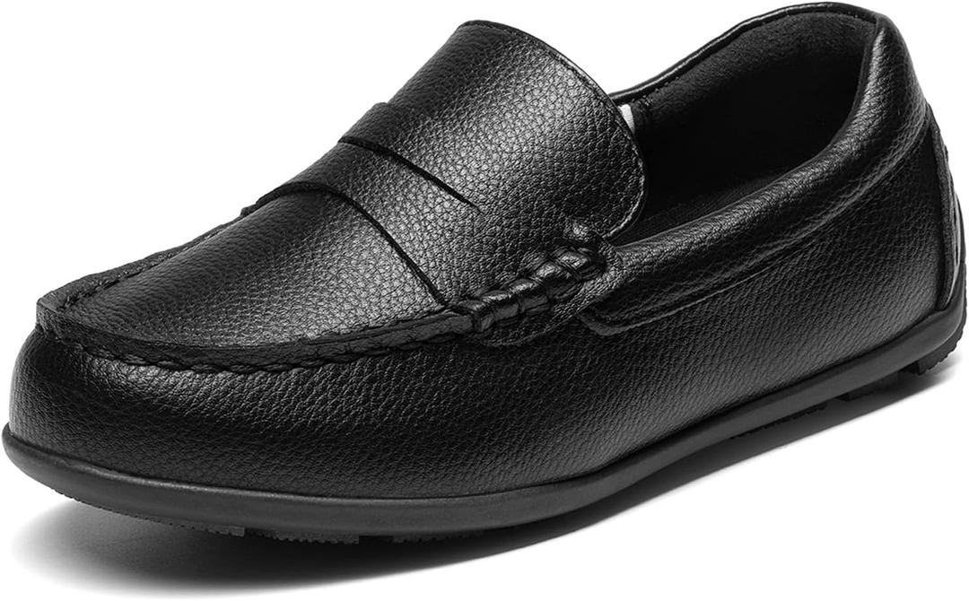 Bruno Marc Boy's Dress Shoes Slip-On Penny Loafers Casual Moccasin Style (Black, US 2 Little Kid)