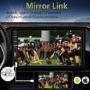 Naifay Car Stereo Double Din Radio with Bluetooth, Car Radio Touchscreen 7 Inch MP5 Player Car Stereo with Backup Camera Bluetooth, Mirror Link, FM/SWC/USB/SD/AUX, Car Audio Receivers with Subwoofer