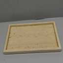 Handmade Natural Stone Decorative Tray, Polished Finish, Natural Marble Construction, Contemporary Style, Jewelry Tray, Luxury Lifestyle 11.8 x 7.87 x 1.18 Inches (Iran Holed Stone)