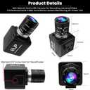 ELP 12mp USB Camera Manual Zoom Webcam for Computer 1080P 120fps Variable Focus Lightburn Camera High Speed 3.6-10mm 3X Zoom USB2.0 PC Cam Varifocal USB Security Webcamera for Video Conference