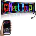 GOTUS Programmable LED Signs | Business Scrolling LED Sign for Indoor | Flexible LED Advertising Sign | Bluetooth APP | Custom Editor Animations/Text/Graffiti (36"x 8")