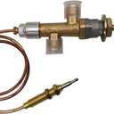 MENSI Low Pressure LPG Propane Gas Fireplace Fire Pit Flame Failure Safety Control Valve Kit with /"    (/"-) Fitting