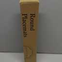 Set of 12 Blue Beige Cotton Placemats 15 Inch Round Scalloped Embroidery Placemats Washable Double Layered Rustic Table Mat Fabric Napkins for Wedding Table Decor