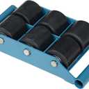 Vestil FMS-6 Steel Fixed Machinery Skates 16-1/4 In. x 8-1/2 In. x 4 In. 12,000 Lb. Capacity Blue