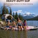 11'6"*35" Extra Wide Inflatable Stand Up Paddle Board, 450lb Capacity SUP with Center Fin for Beginners, Includes Adjustable Paddle, Pump, Backpack & Non-Slip Deck for Camping, RV & Adventure