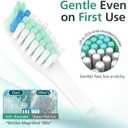Toothbrush Heads for Philips Sonicare Replacement Heads E-Series, Essence, Xtreme, Elite, Advance and CleanCare Screw-On Electric Handles, Brush Heads for Philip Sonic Care, 6 Pack