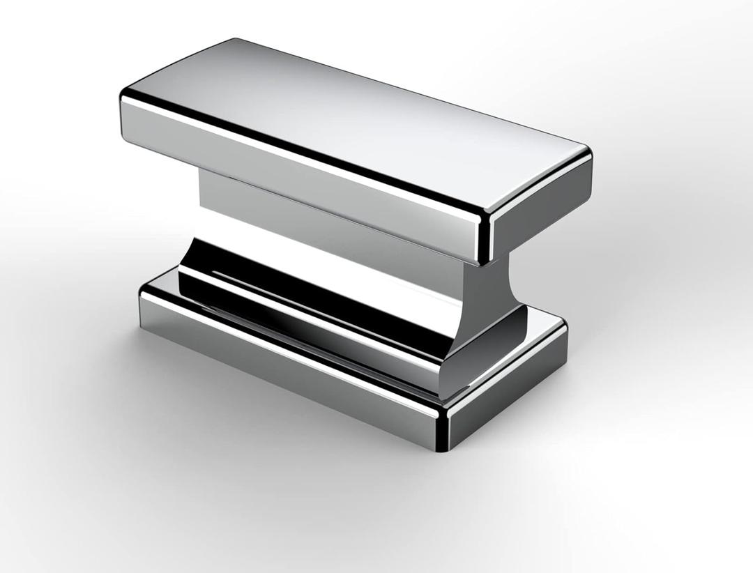 Asidrama 10 Pack Polished Chrome Kitchen Cabinet Knobs for Dresser Drawers - Zinc Hardware (Single Hole Knob)