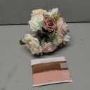 Ling's moment Dusty Rose Artificial Wedding Flower Bouquets for Bridesmaids Pink Floral Bouquet Blush Bridesmaid Bouquets with Ribbon Ceremony Anniversary,7-inch Diameter