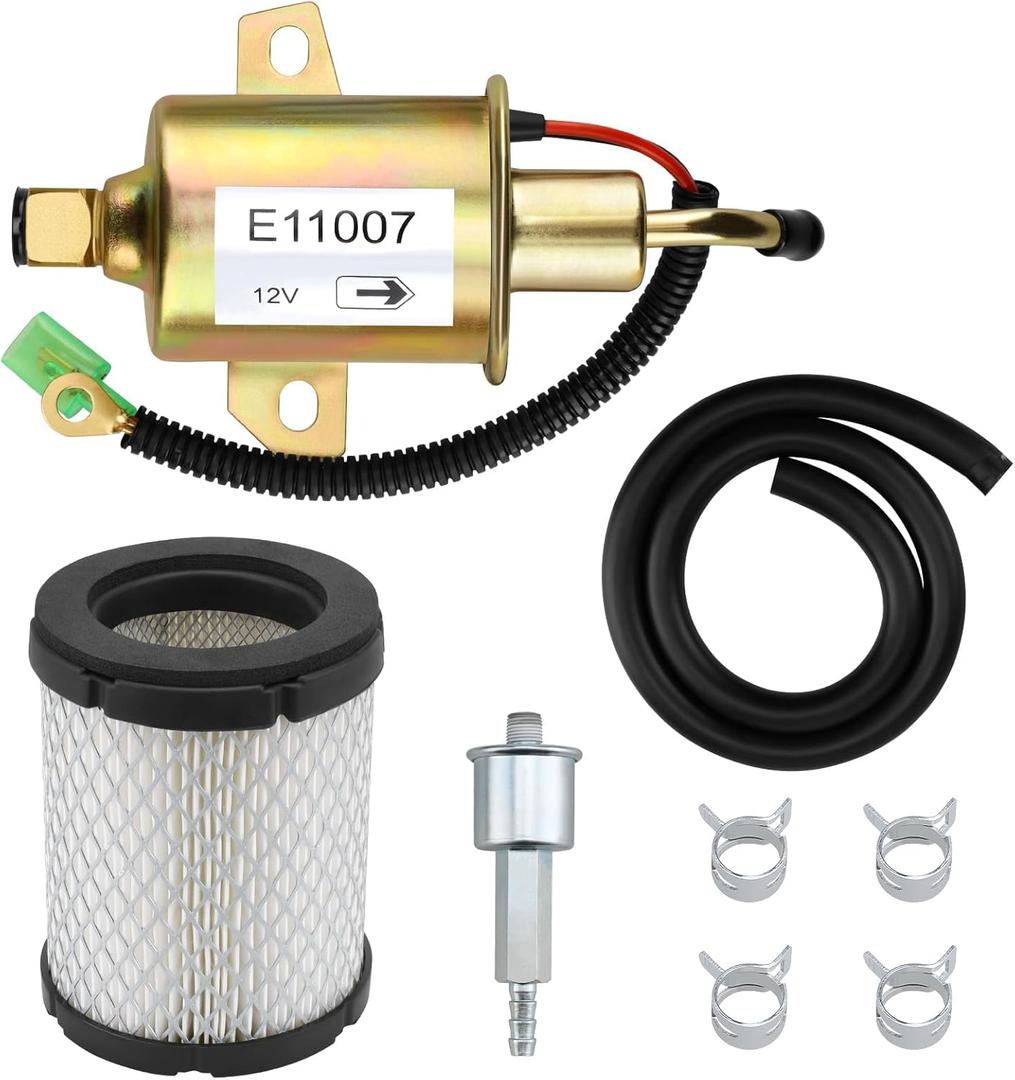 149-2311 Fuel Pump E11007 A029F889 with 149-2457 Fuel Filter TuneUp Kit for Onan RV Cummins Generator 3600 4000 4KW Microlite MicroQuiet Generators Camp Power KYD with 1403280 Air Filter and Fuel Line