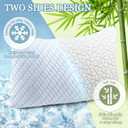WOLKI King Size Pillows Set of 2 Shredded Memory Foam Pillows 2 Pack, Adjustable Firm Pillow for Side Sleepers, Back, Stomach, Hot Sleepers (20x36)