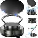 Vacuum Magnetic Phone Holder for Car,2800gf Strong Magnetic Phone Mount,360 Adjustable & Reinforced Suction Cup for Dashboard/Gym/Mirror,Car Phone Holder Compatible with iPhone Android(Black)