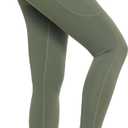 Womens Leggings High Waisted Lounge Legging 25" Inseam Gym Workout Leggings for Women Buttery Soft Yoga Pants (Green, L)