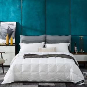 Globon Summer Down Comforter/Blanket King Size, Lightweight Duvet Insert for Hot Sleepers, Noiseless & Extra Soft Shell, 18OZ, 750 Fill Power, with Ties, Solid White