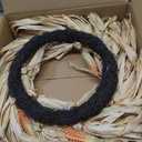 Fall Corn Husk & Wheat Wreath for Front Door 24 Inch, Farmhouse Style Rustic & Minimalist Autumn Wreath, Fall Harvest Decor for Home Porch Door Wall Indoor/Outdoor