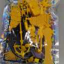 (Assembly Completed) 3D Printed T13 Action Figure, 5.5 Inch Multi-Jointed Movable Dummy 13 Toy,Dummy 13 Robot Action Figure with Lots of Weapons  (Gold)