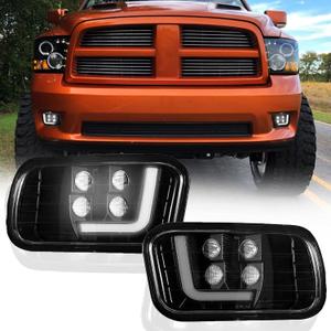 DRFG LED Fog light with Daytime Running Light for Dodge Ram 2009-2012 1500, 2010-2017 2500/3500 Driving Fog Lamps Assembly Pickup Truck