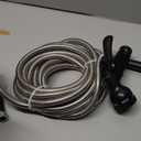 Metal Water Hose 25 ft - Stainless Steel Water Hose with 2 Nozzles, Lightweight, Tangle Free & Kink Free, Heavy Duty, High Pressure, Flexible, Dog Proof