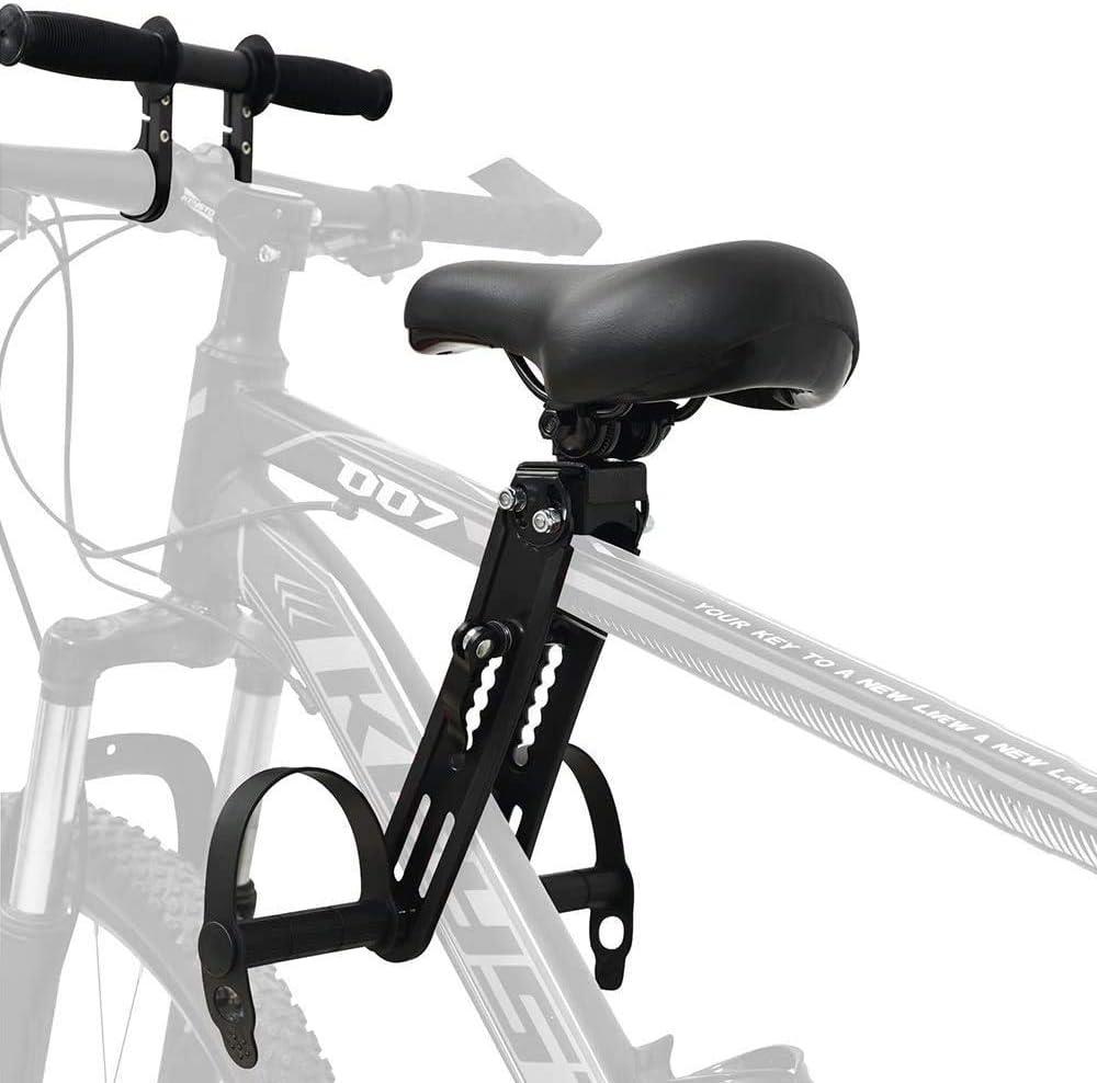Mountain Bike Child Seat, Removable Front Bicycle Child Seat, Compatible with All Adult Mountain Bikes - with Armrest Frame, Suitable for Children Aged 2-5 Years (up to 48 lbs), Easy to Remove and Install
